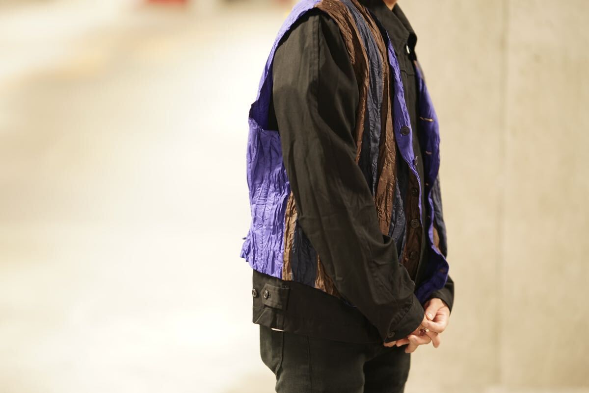 97ss issey miyake men リバーシブル シワ加工 ベスト ジレ イッセイミヤケ メンプリーツ pleats please ビンテージ ビンテージ vest _画像2