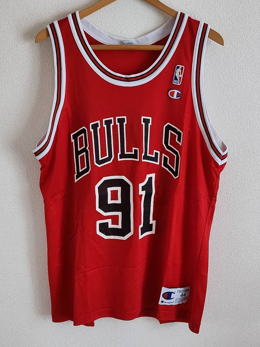 90sチャンピオンNBAタンクトップ91デニスロッドマンbullsシカゴブルズオールドビンテージ44_画像1