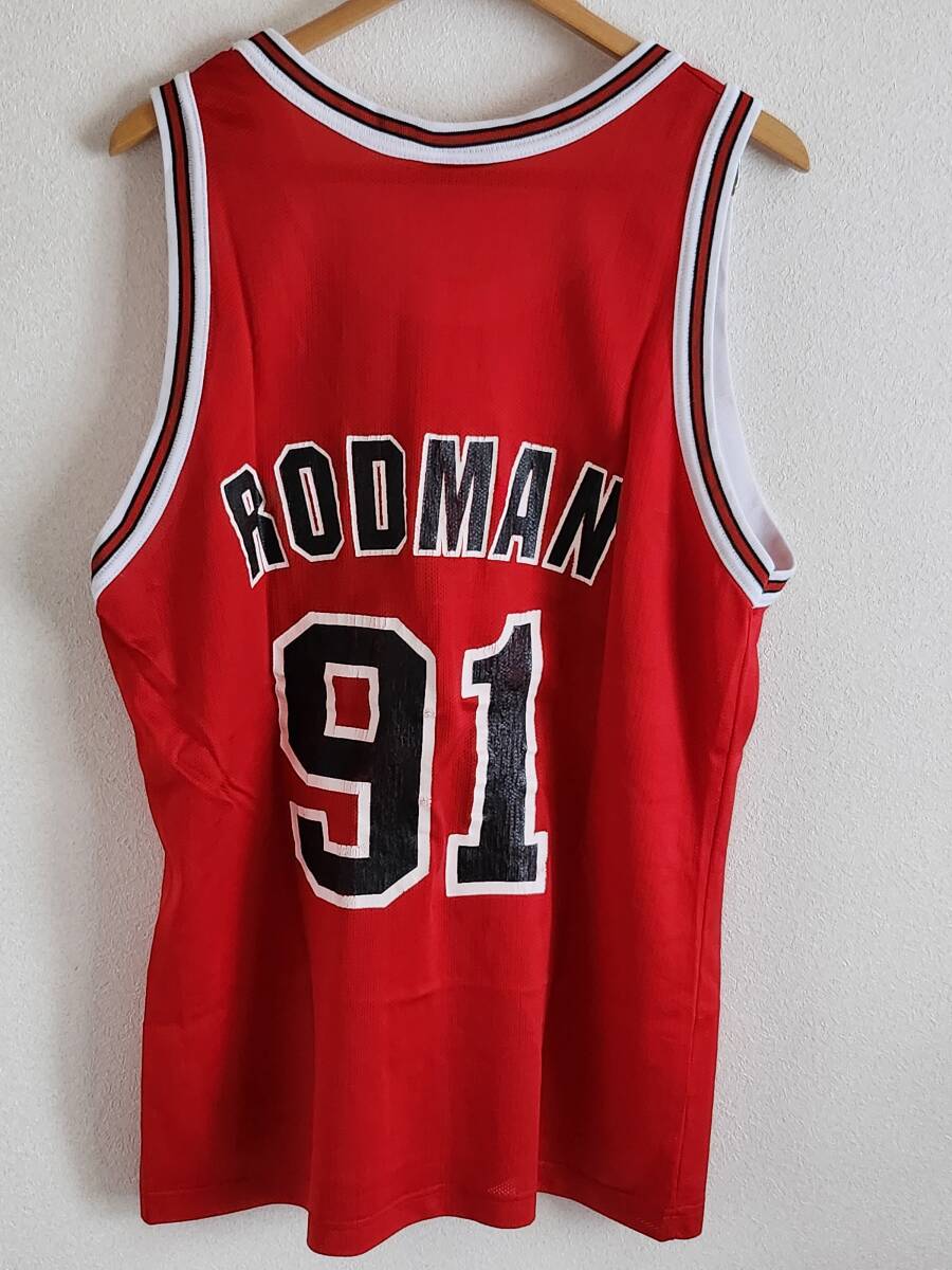 90sチャンピオンNBAタンクトップ91デニスロッドマンbullsシカゴブルズオールドビンテージ44_画像2