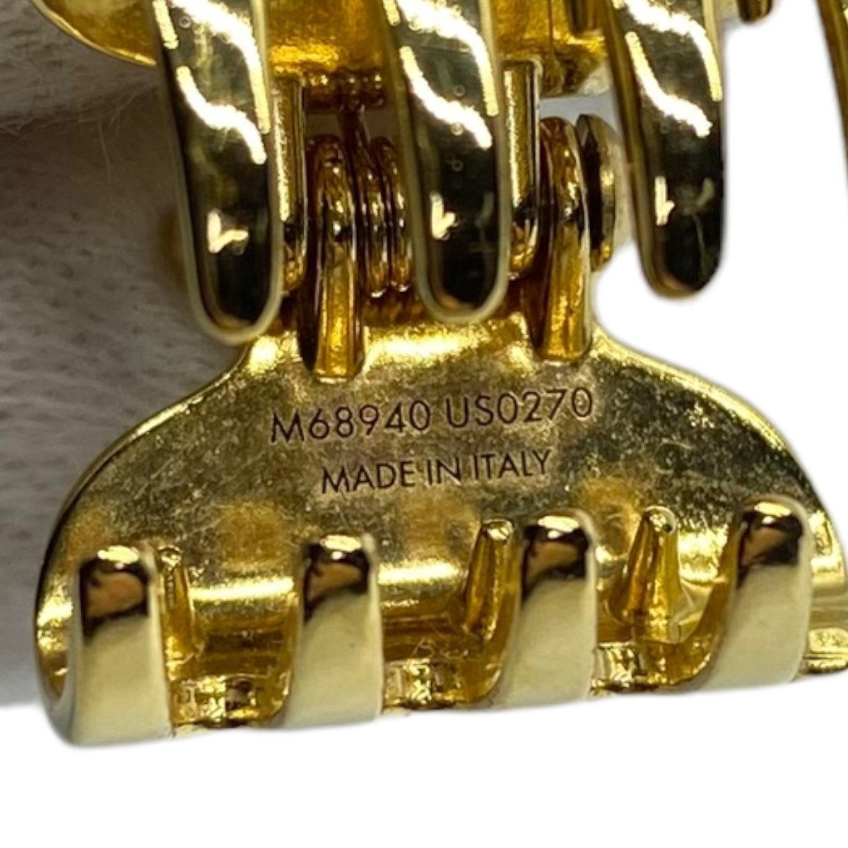 ルイヴィトン M68940 アクセソワール シュブ ナノグラム PM ヘアクリップ バレッタ 小物 金属製 ゴールド ローズゴールド シルバー_画像7