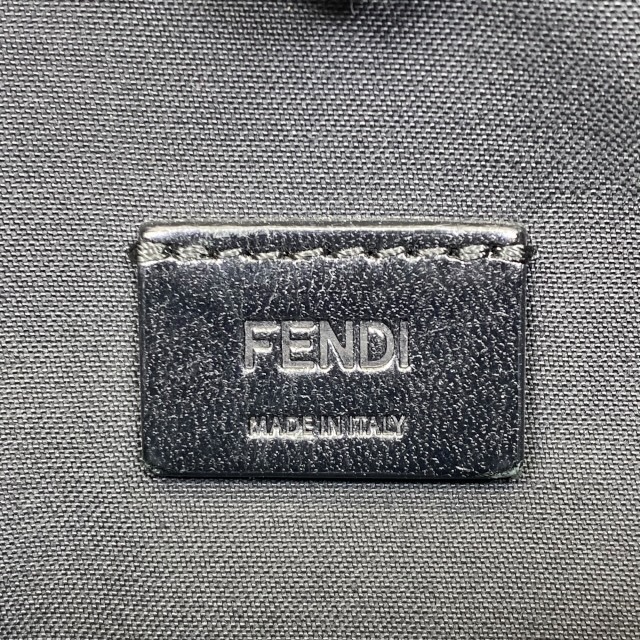 FENDI フェンディ 7N0076 バグズアイ モンスター クラッチポシェット クラッチバッグ セカンドバッグ ロゴ レザー ブラック イエロー_画像6