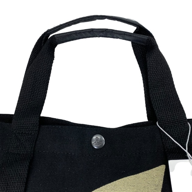 Vivienne Westwood ヴィヴィアンウエストウッド バッグ ハンドバッグ トートバッグ 肩掛け 手持ち鞄 ロゴ キャンバス ブラック_画像5