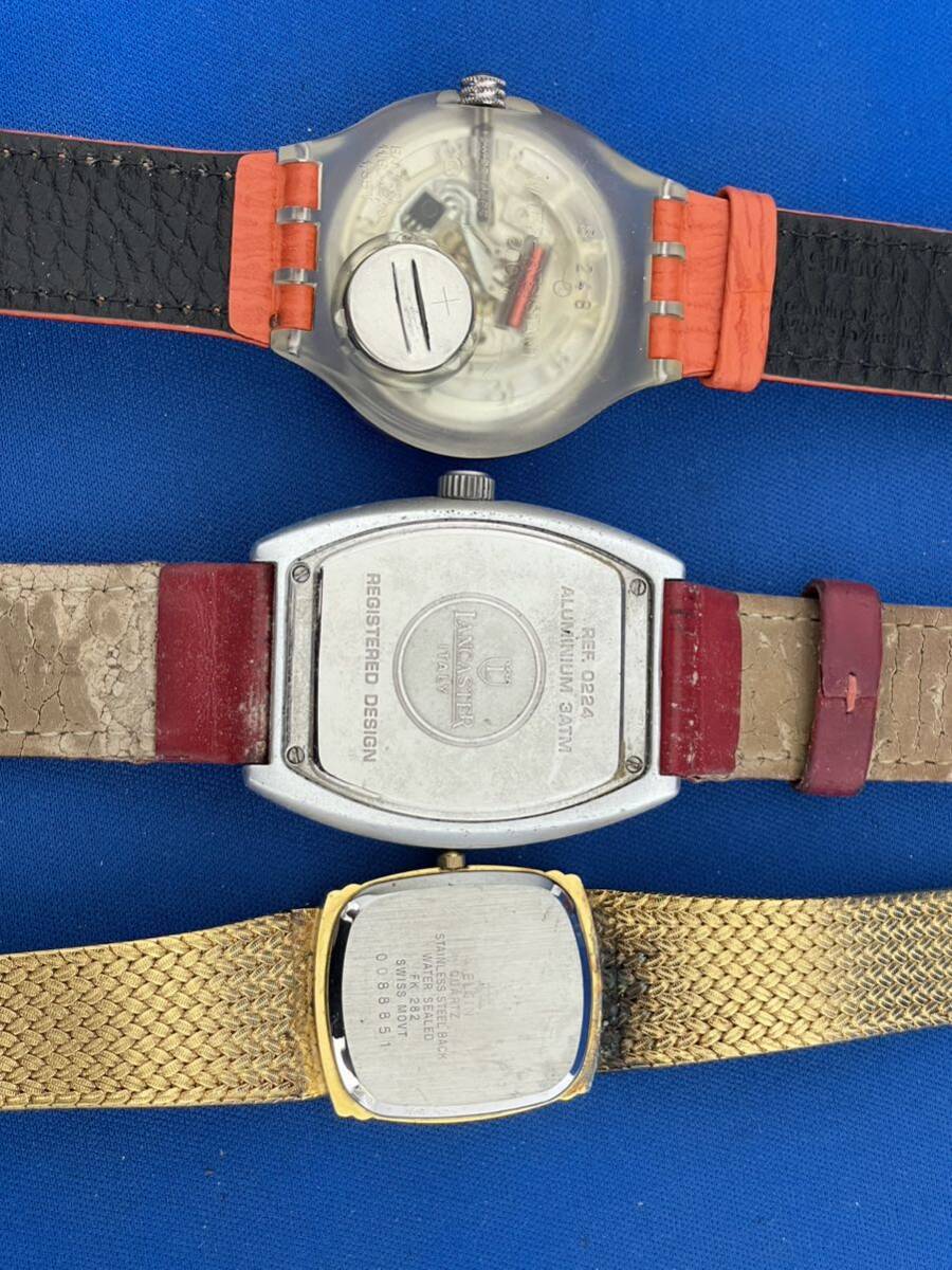 Swatch,Fossil,Guessなどクォーツメンズレディース腕時計10点まとめジャンク品管理番号6-A97_画像3