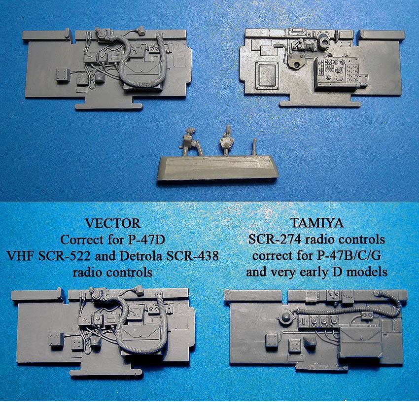 ベクター 1/48 VDS48089 P-47D コレクテッド コクピット 側壁 (タミヤ用)_画像1