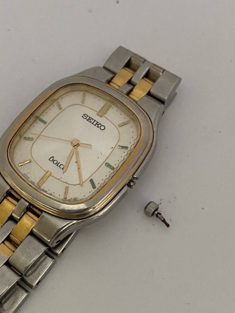 1円スタート SEIKO DOLCE レディース 腕時計 8J41-0AA0 クォーツ セイコー ドルチェ シェル文字盤 _画像9