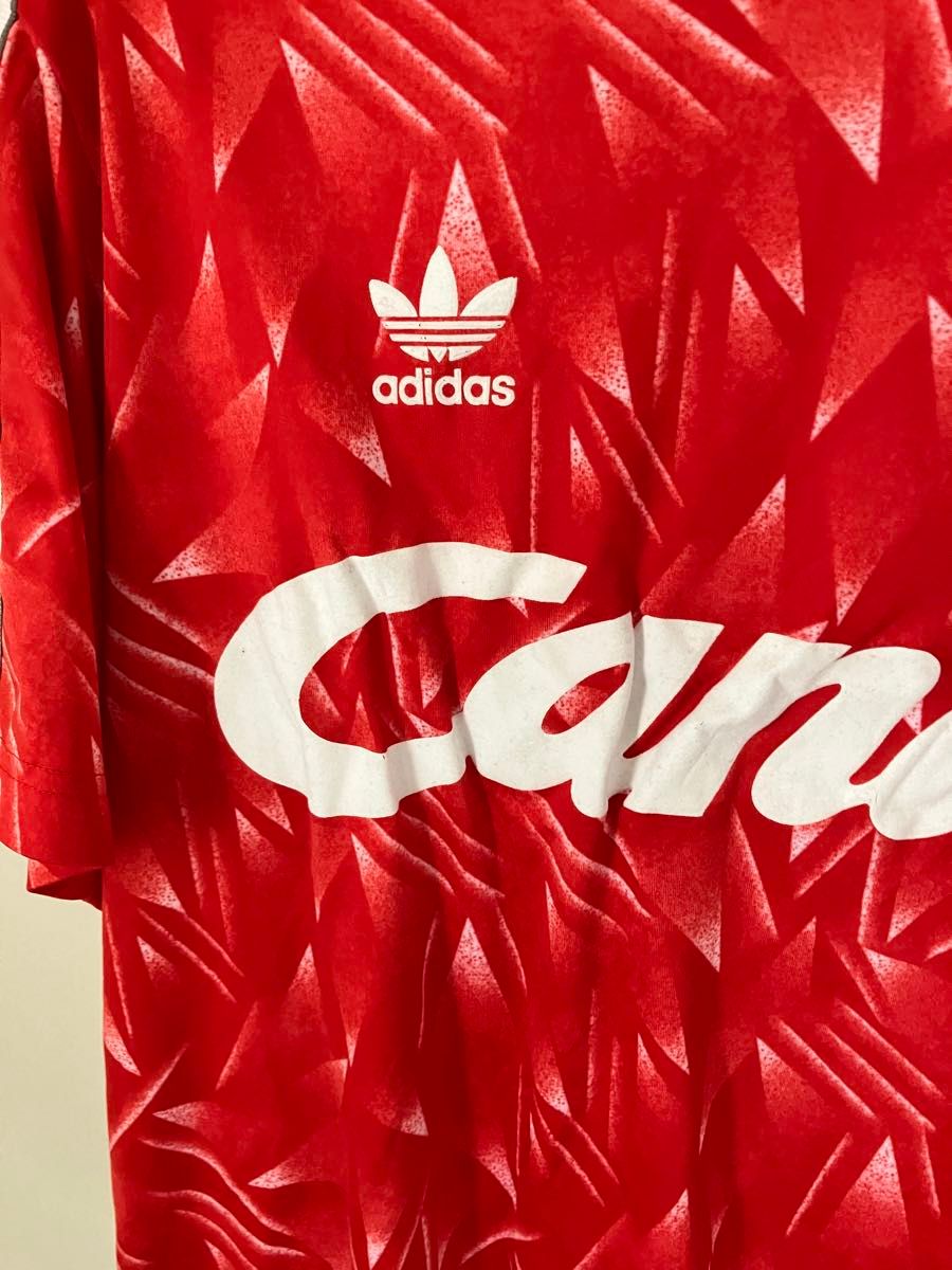 リバプールFC oサイズ89-90-91復刻ユニフォーム adidas originals トレフォイル　Candy ゲームシャツ