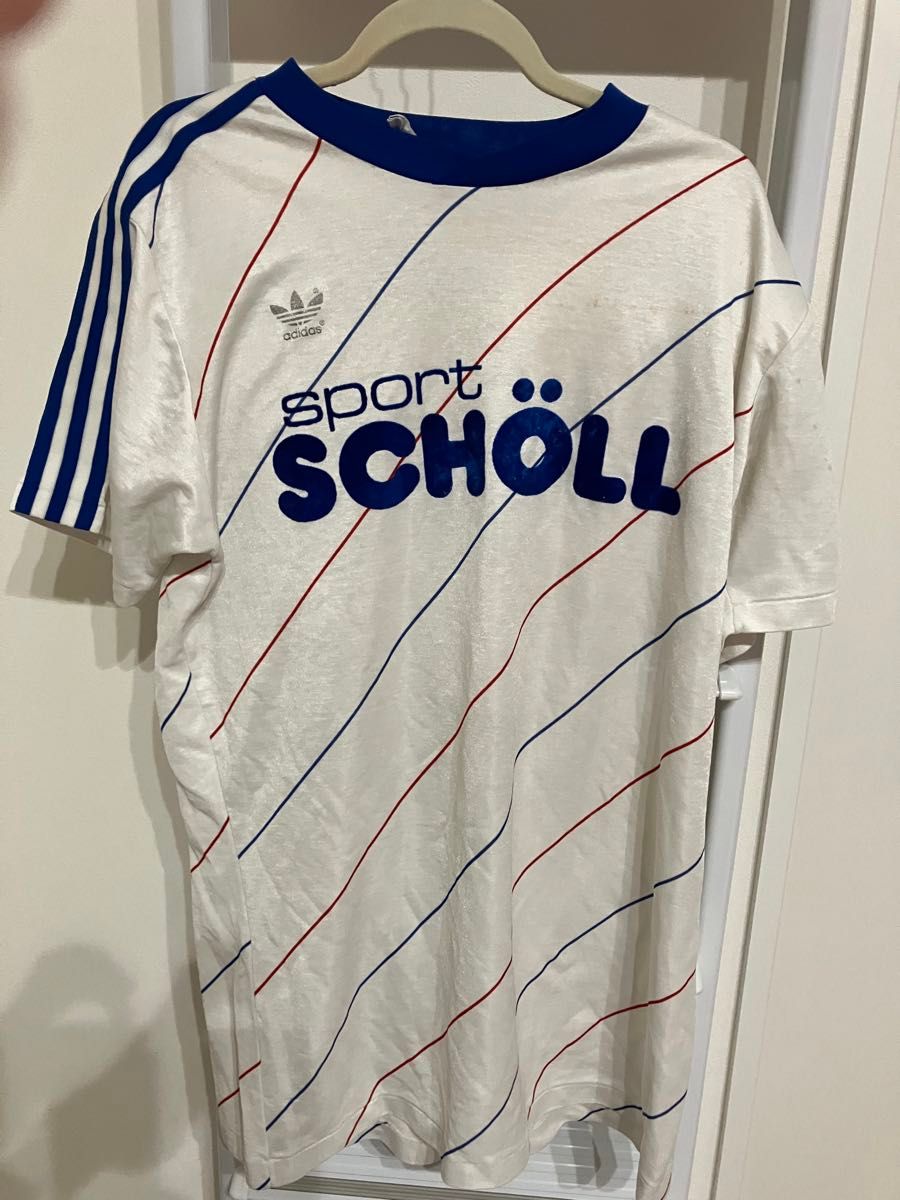 アディダス トレフォイル　サッカーシャツ　ゲームシャツ デサント 日本製　usmサイズ ヴィンテージ 90s Tシャツ