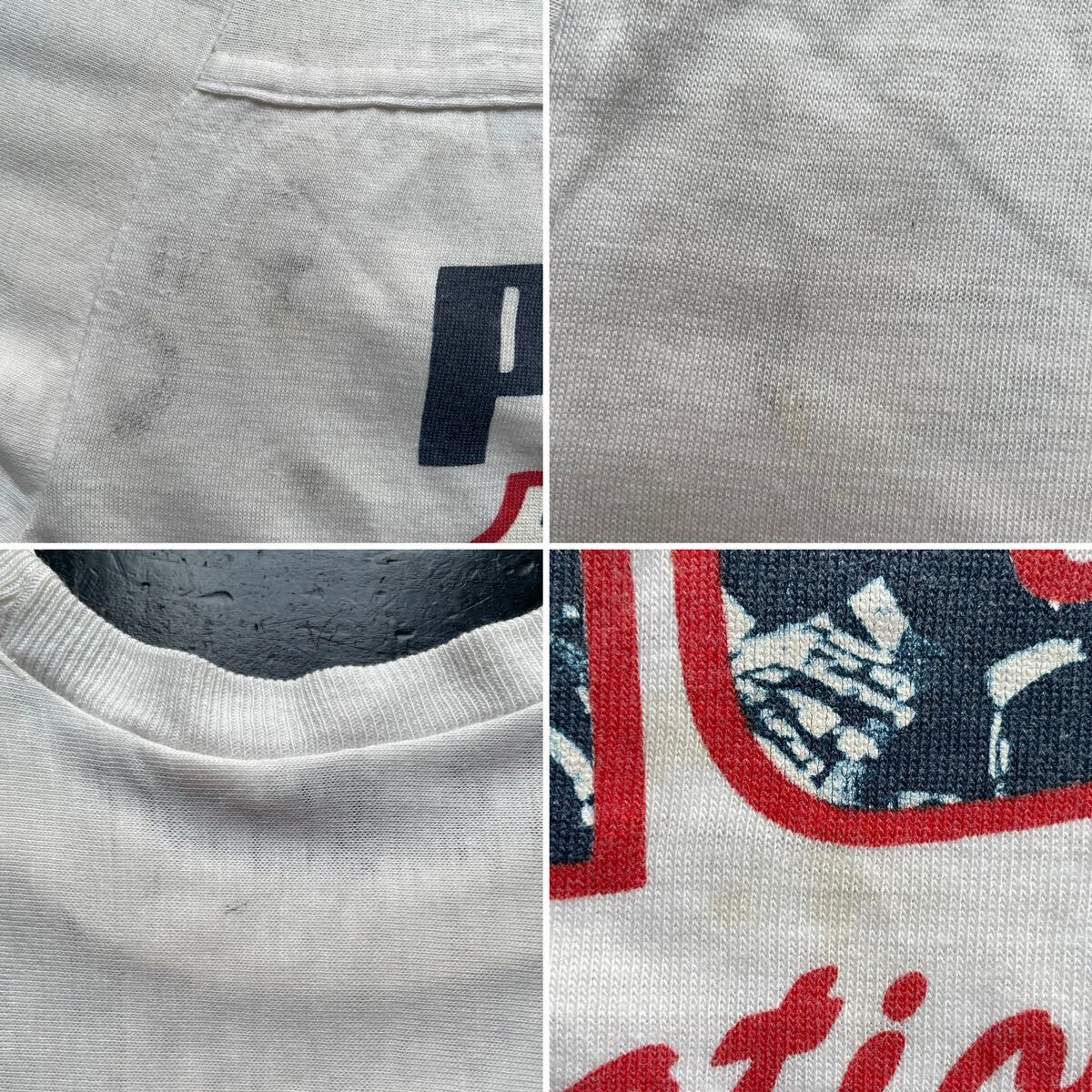 80s 1980s 80年代 penn state ペンシルバニア大学 フットボール Tシャツ ヴィンテージ 古着 7分袖 USA製 アメカジ アメフト Lサイズ_画像9