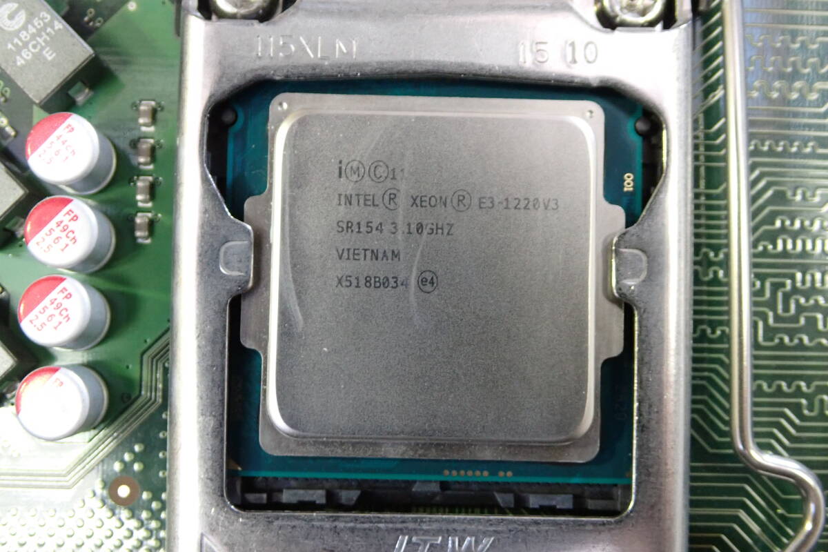 FUJITSU PRIMERGY TX1320 M1 用 マザーボード xeon E3-1220V3 CPU 3.10Ghz SKhynix メモリ 4GB SATAケーブル付き 動作確認済み#BB02404_画像5