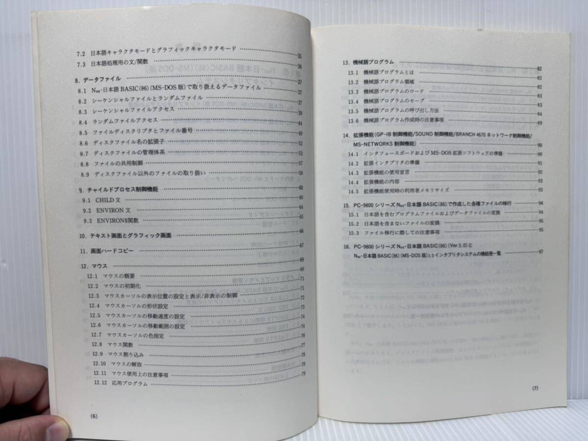 サンヨーパーソナルコンピュータ PC-9800シリーズ Software Library N88-日本語BASIC ユーザーズマニュアル1985年★説明書_画像3