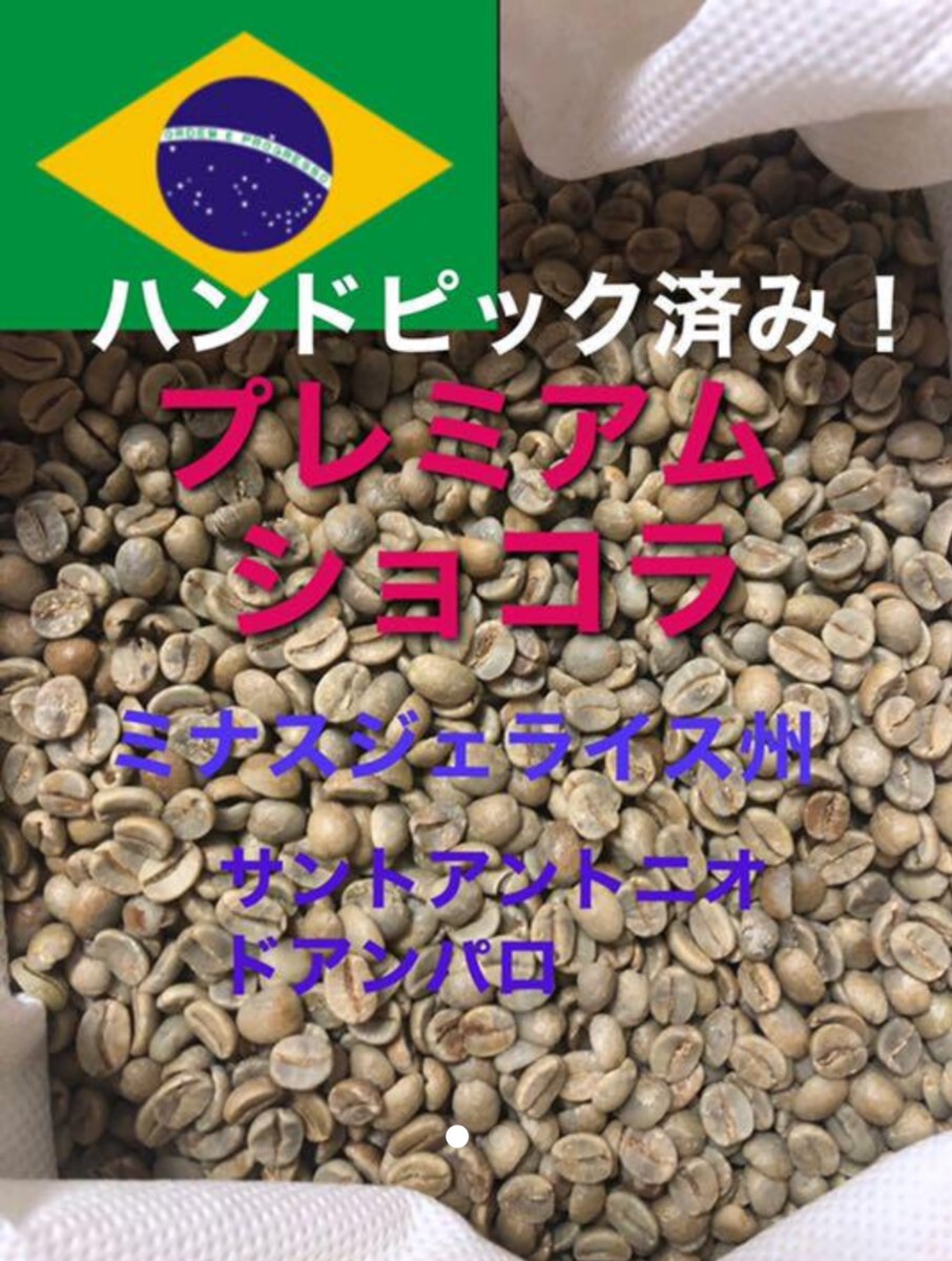 ブラジル プレミアム　ショコラ200gコーヒー生豆！焙煎してません！簡単なハンドピック済みです！ビターな味わいです！_画像1