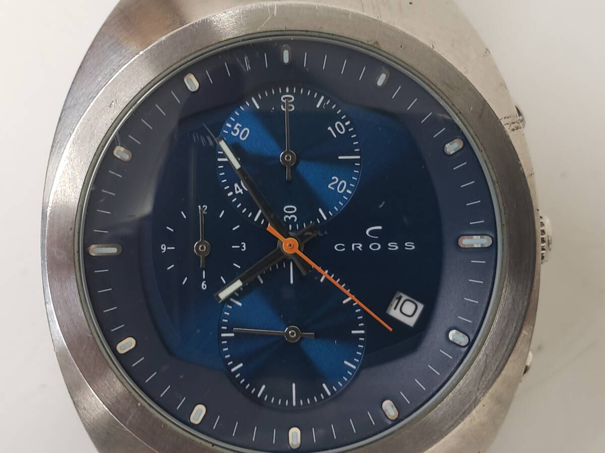 メンズ腕時計　【不動品】　CROSS　クロノグラフ　WMA12　激安１円スタート_画像1