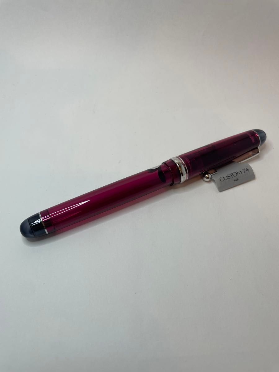 【美品】PILOT パイロット カスタム74  透明ワインレッド  F（細字）FKKN-12SR-TWR-F