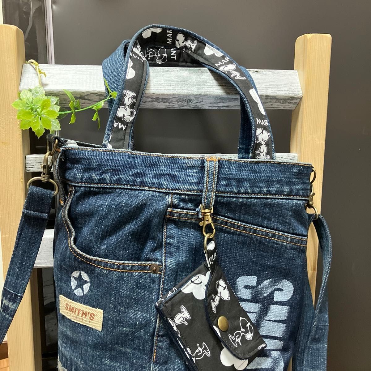 トートバッグ デニムリメイク ハンドメイド 肩掛け ショルダー トートバッグ デニムリメイク ハンドメイド 肩掛け ショルダー