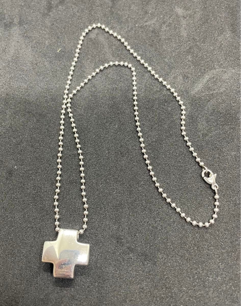 【Tiffany&Co.】ティファニー　ローマン　クロス　ネックレス　ペンダント　十字架　Tiffany シルバー