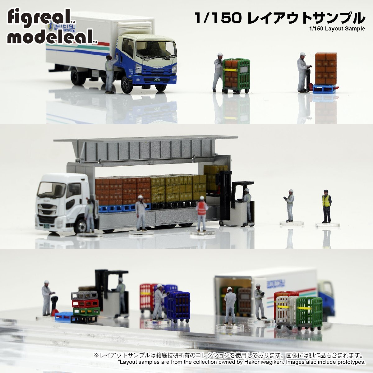 F150-00090 figreal 1/150 物流現場の作業員セット03 彩色済フィギュア_画像8