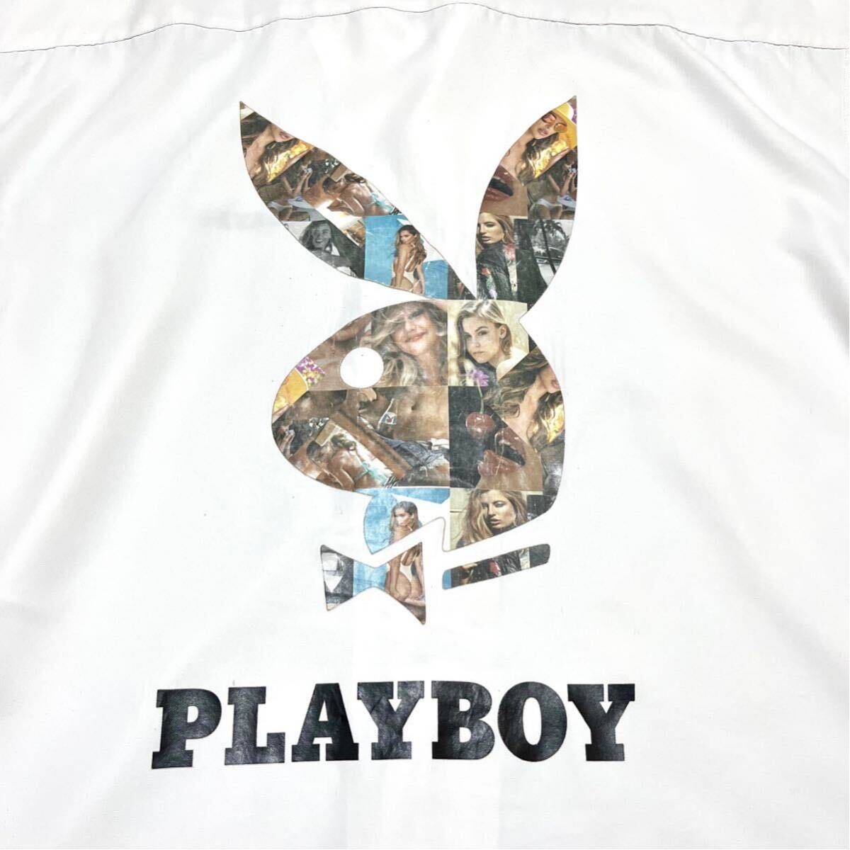 PLAY BOY ポリエステル シャツ 検索: 古着 プレイボーイ ポリシャツ レトロ ピクチャー バニーガール_画像9