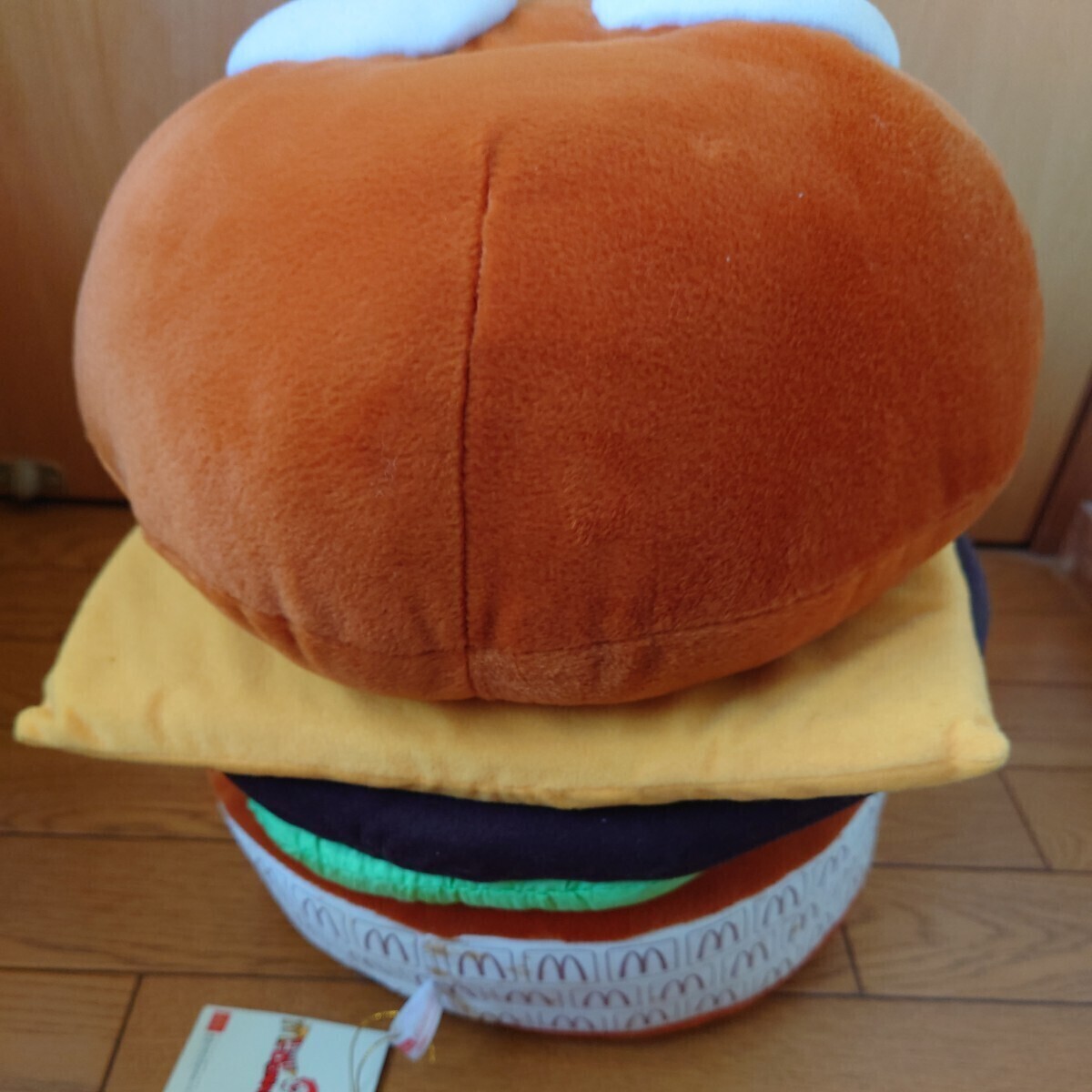 1999 year McDonald's soft toy handle burger cheese burger 