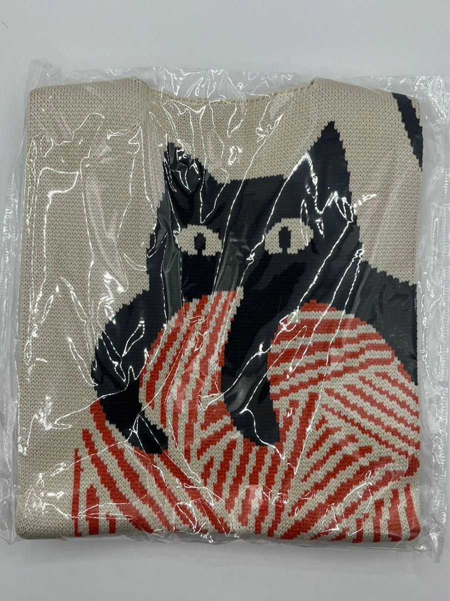 ニット バッグ 猫 ニット トート マチあり エコバッグ 鍵編み サブバッグ ニットバッグ ネコ 可愛い