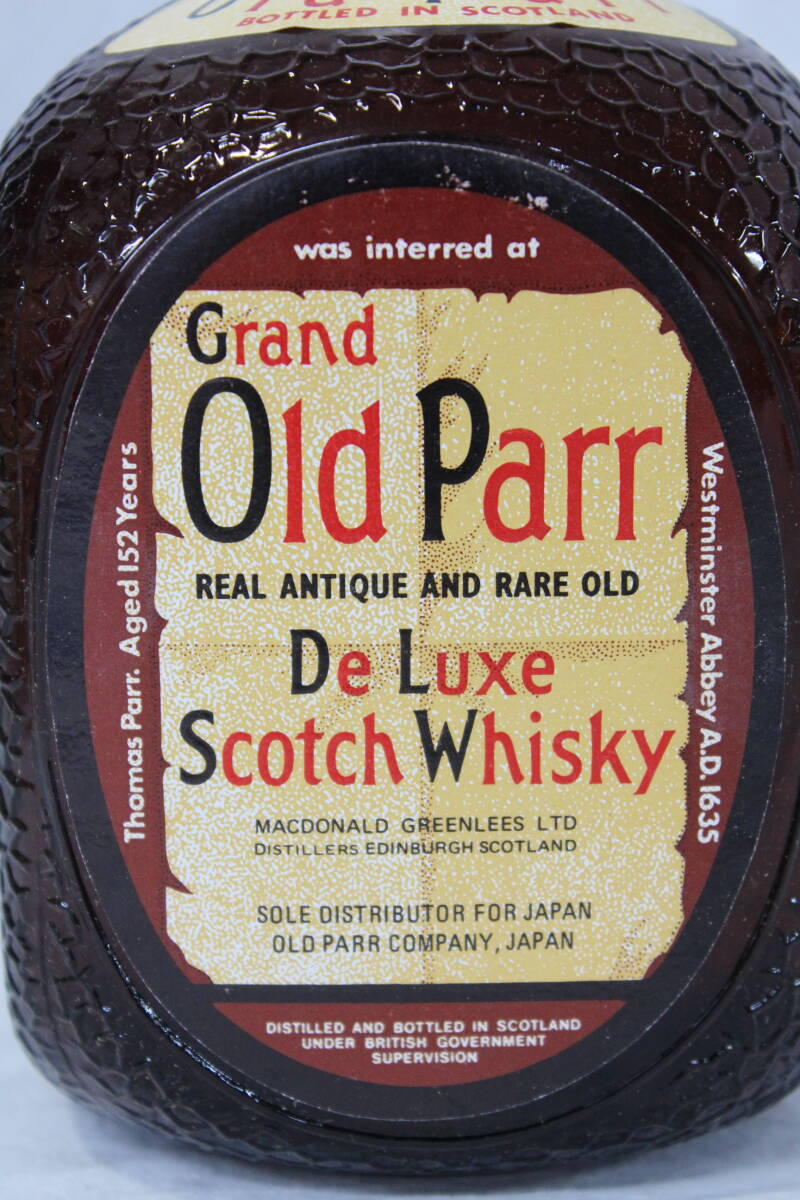 【0510G】(1329) グランド GRAND オールドパー Old Parr スコッチウイスキー DE LUXE 760ml 43％ 未開栓 箱付 現状品の画像4