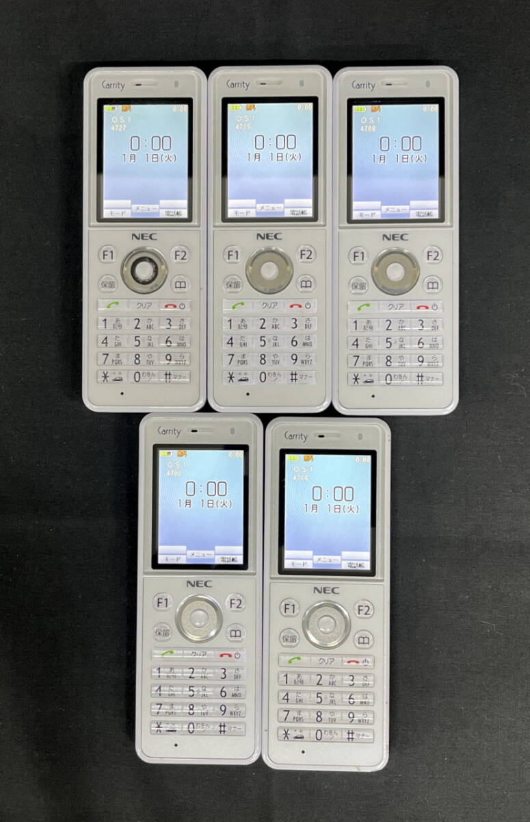 NEC Carrity-NW PS8D-NW беспроводной телефонный аппарат 5 шт. комплект текущее состояние утиль первый период . завершено 2020 год производства 0508②