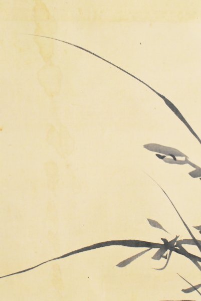 K3548 真作 金応元「蘭 画賛」絹本 合箱 肉筆 朝鮮 書画家 韓国 李朝 小湖 中国 掛軸 掛け軸 古美術 人が書いたもの_画像7