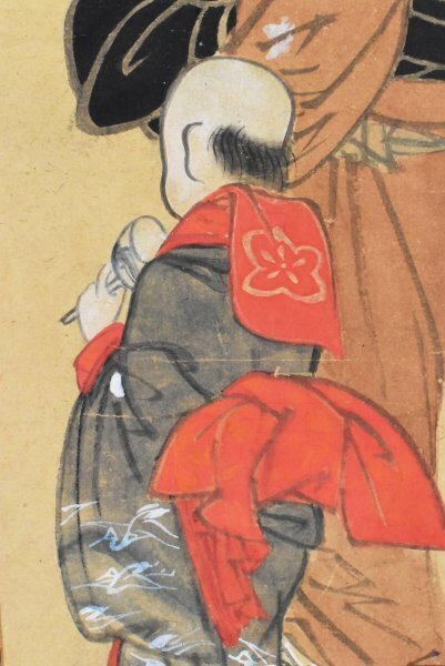 K3296 模写 与謝蕪村「七五三参り」紙本 合箱 俳人 文人画 南画 中国 日本画 古画 掛軸 掛け軸 古美術 人が書いたもの 商品説明画像有_画像7