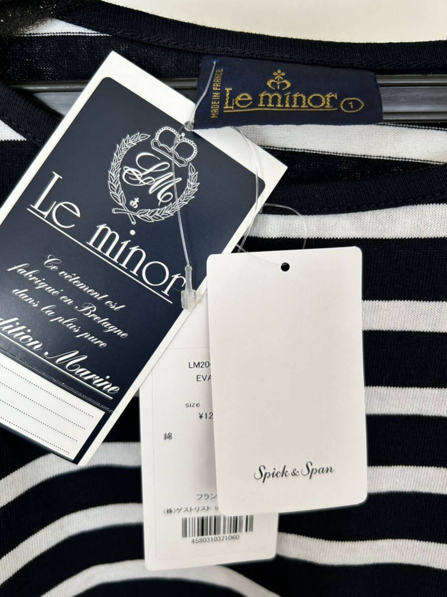  new goods tag attaching Le minor Le Minor border long sleeve cut and sewn pull over Spick &Span France made A line spring clothes free shipping 