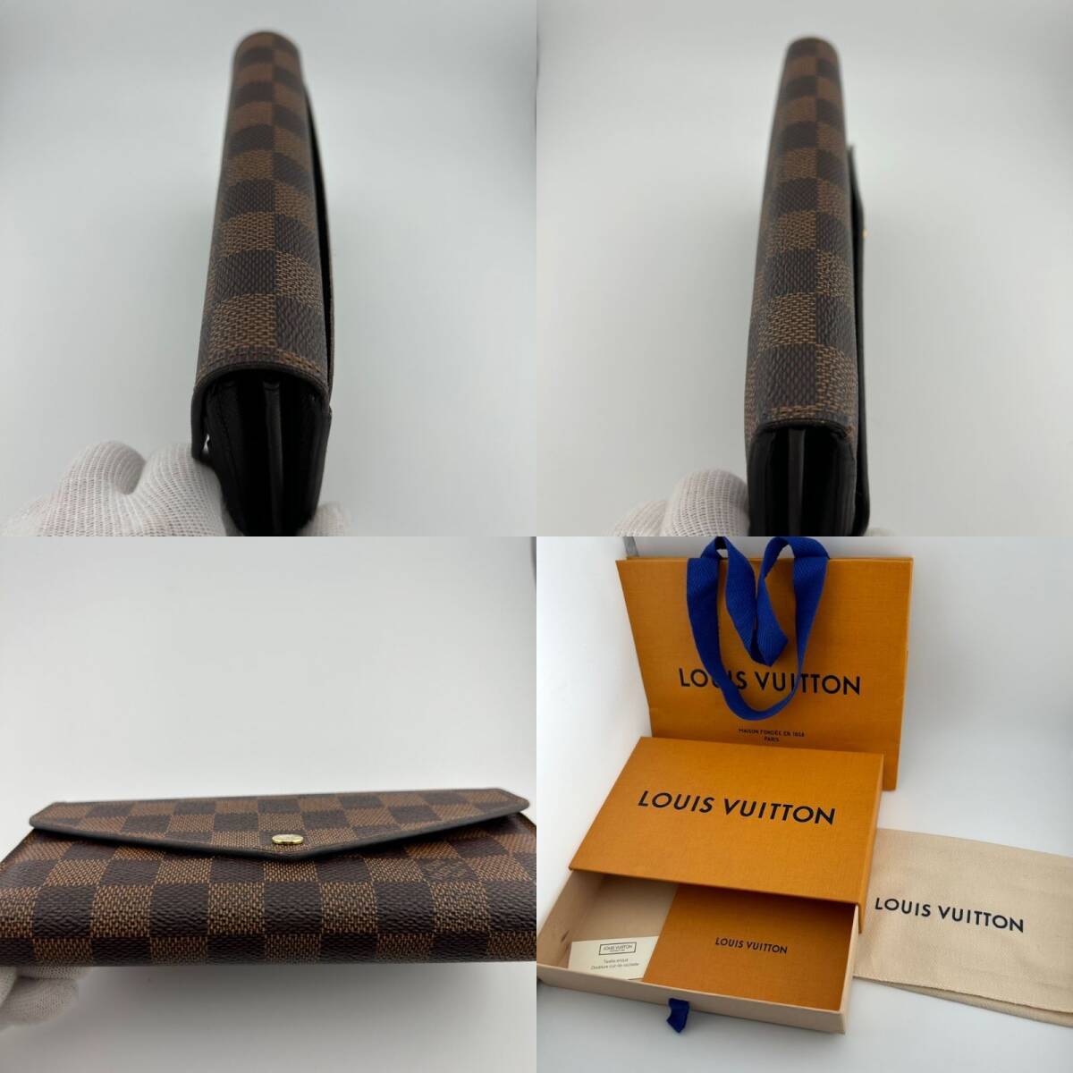 ルイヴィトン LOUIS VUITTON 新型 ポルトフォイユ サラ ダミエ 財布 長財布 ブランド ウォレット レディース N63209_画像10