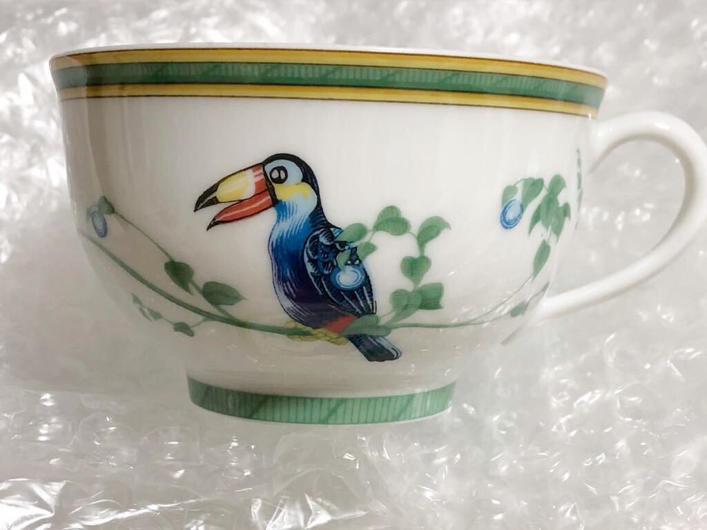 未使用 保管品 HERMES Toucans トゥカン カップ&ソーサー 2客 未使用 保管品 HERMES Toucans トゥカン カップ&ソーサー 2客