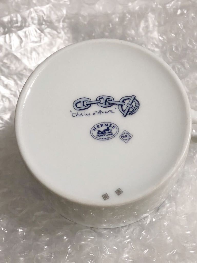未使用 保管品 HERMES シェーヌダンクル カップ&ソーサー 2客 未使用 保管品 HERMES シェーヌダンクル カップ&ソーサー 2客