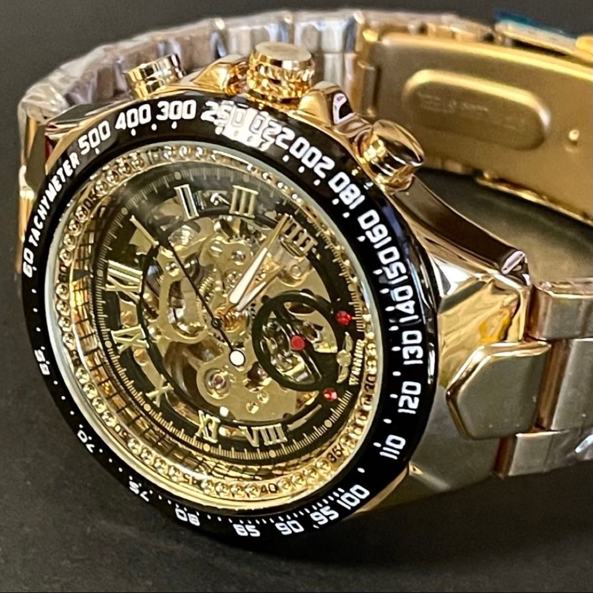 【LYN】 Hayden ウォッチ 腕時計 ゴールド 新品 WINNER 自動巻機械式腕時計 メンズウォッチ ゴールド