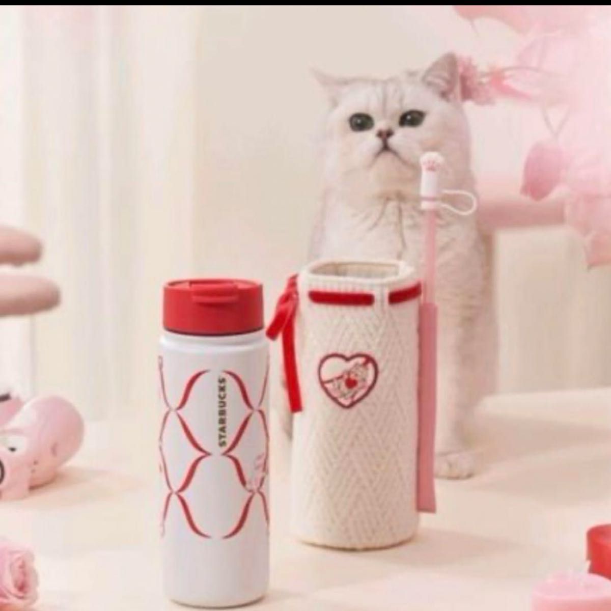 Starbucks 海外 中国限定スタバ バレンタイン ネコ タンブラー Starbucks 海外 中国限定スタバ バレンタイン ネコ タンブラー