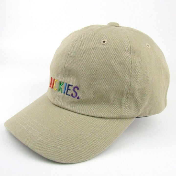 ディッキーズ キャップ ロゴ コットン100％ 帽子 ブランド メンズ 57-59cmサイズ ベージュ Dickies