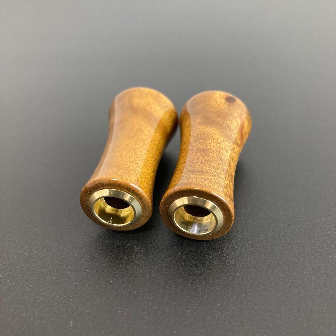 新品未使用】ウッドノブ 天然木/ゴールド 2個 ダイワ・シマノ 新品未使用】ウッドノブ 天然木/ゴールド 2個 ダイワ・シマノ
