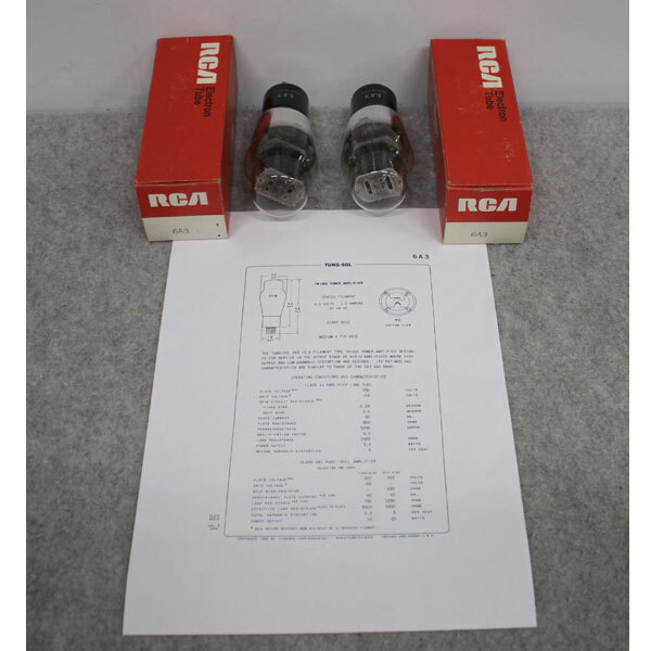 品> 真空管 RCA 6A3 2本 made in U.S.A.(真空管)|売買された 品> 真空管 RCA 6A3 2本 made in U.S.A.(真空管)|売買された