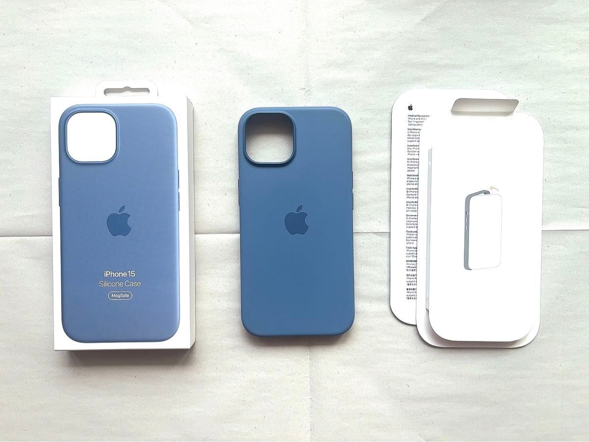 Apple純正品 iPhone15 SiliconeCase winter blue シリコンケース Apple純正品 iPhone15 SiliconeCase winter blue シリコンケース