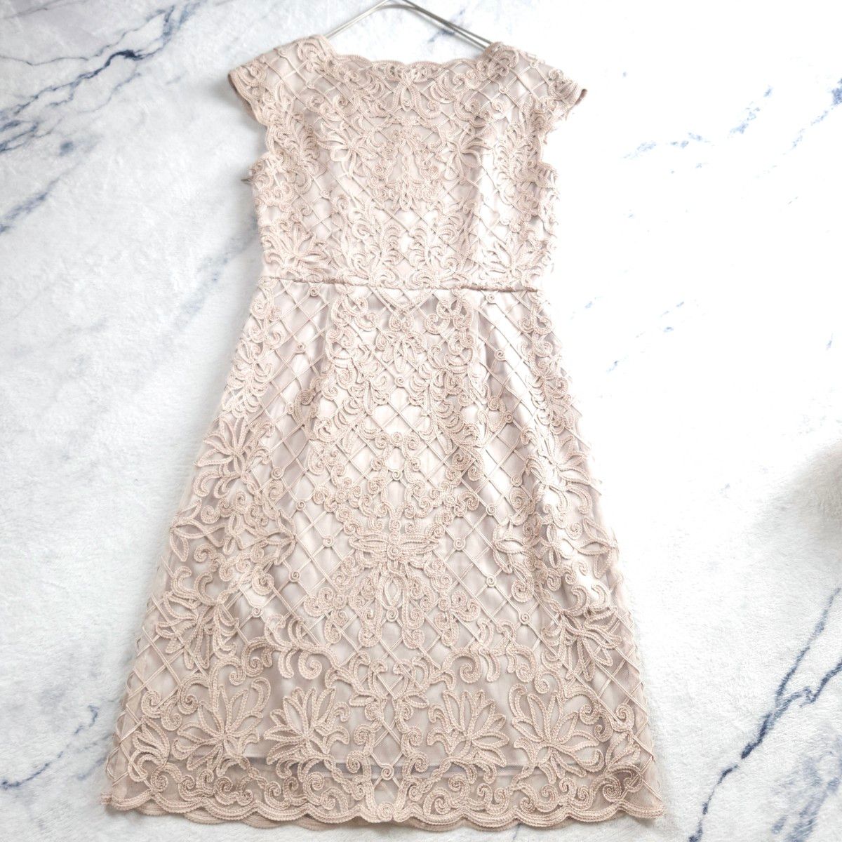 ANAYI アナイ レースコード刺繍 ワンピース チュール M ピンク ANAYI アナイ レースコード刺繍 ワンピース チュール M ピンク
