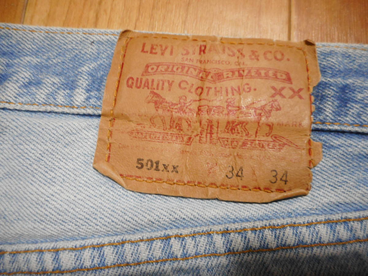 LEVIS JEANS リーバイス 501XX USED チェーンステッチ リメイク 7.8分丈 アメリカ買い付け品 W34 LEVI STRAUSS & CO. 04 USED DENNIME _画像4