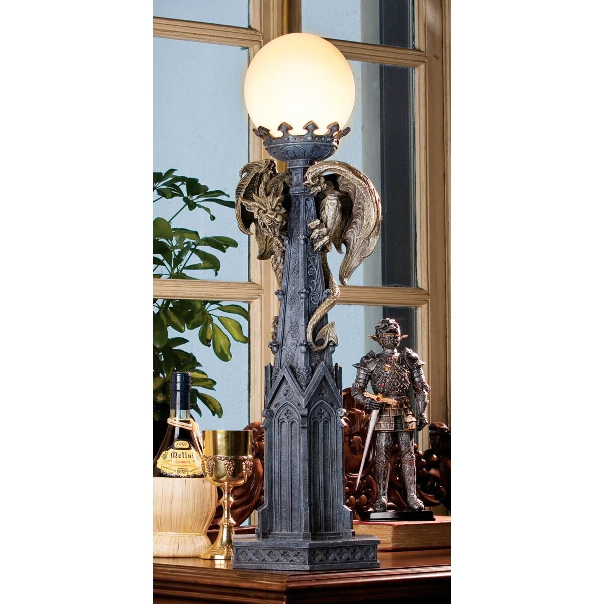 有名な 大聖堂のガーゴイル 照明ランプライト中世ヨーロッパ風ゴシック洋風オブジェ雑貨