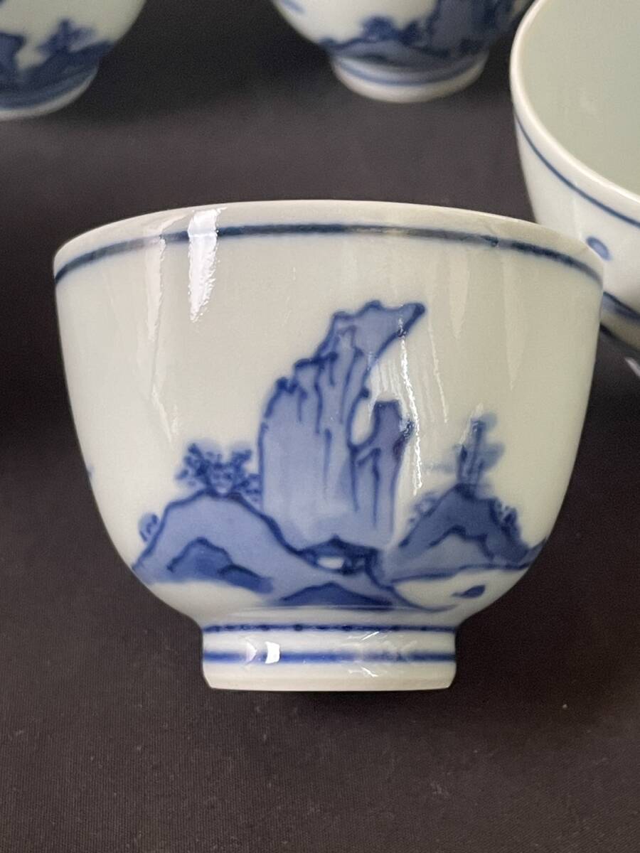 ☆煎茶道具 平安 加藤渓山 作品 白磁汲出茶碗 六客(共箱)料理 ☆煎茶道具 平安 加藤渓山 作品 白磁汲出茶碗 六客(共箱)料理