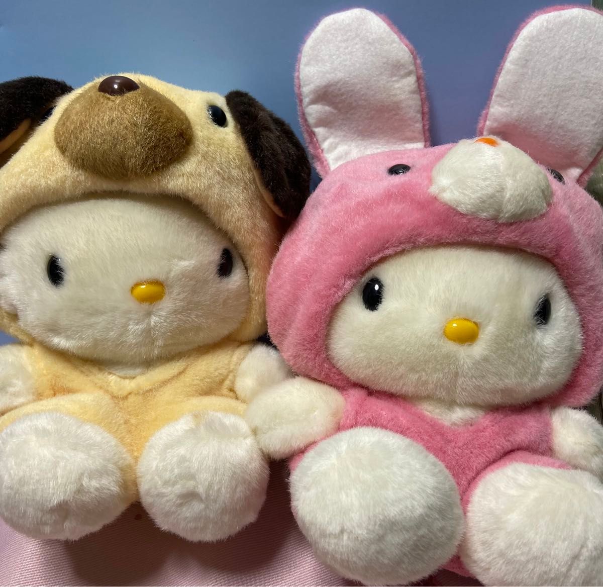 サンリオ ハローキティ着ぐるみキティ うさぎといぬ ぬいぐるみ サンリオ ハローキティ着ぐるみキティ うさぎといぬ ぬいぐるみ