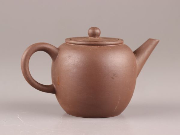 中国清時代 極上手朱泥茶注急須 木箱付 幅12.3㎝ 東Y6-1030☆2F 中国清時代 極上手朱泥茶注急須 木箱付 幅12.3㎝