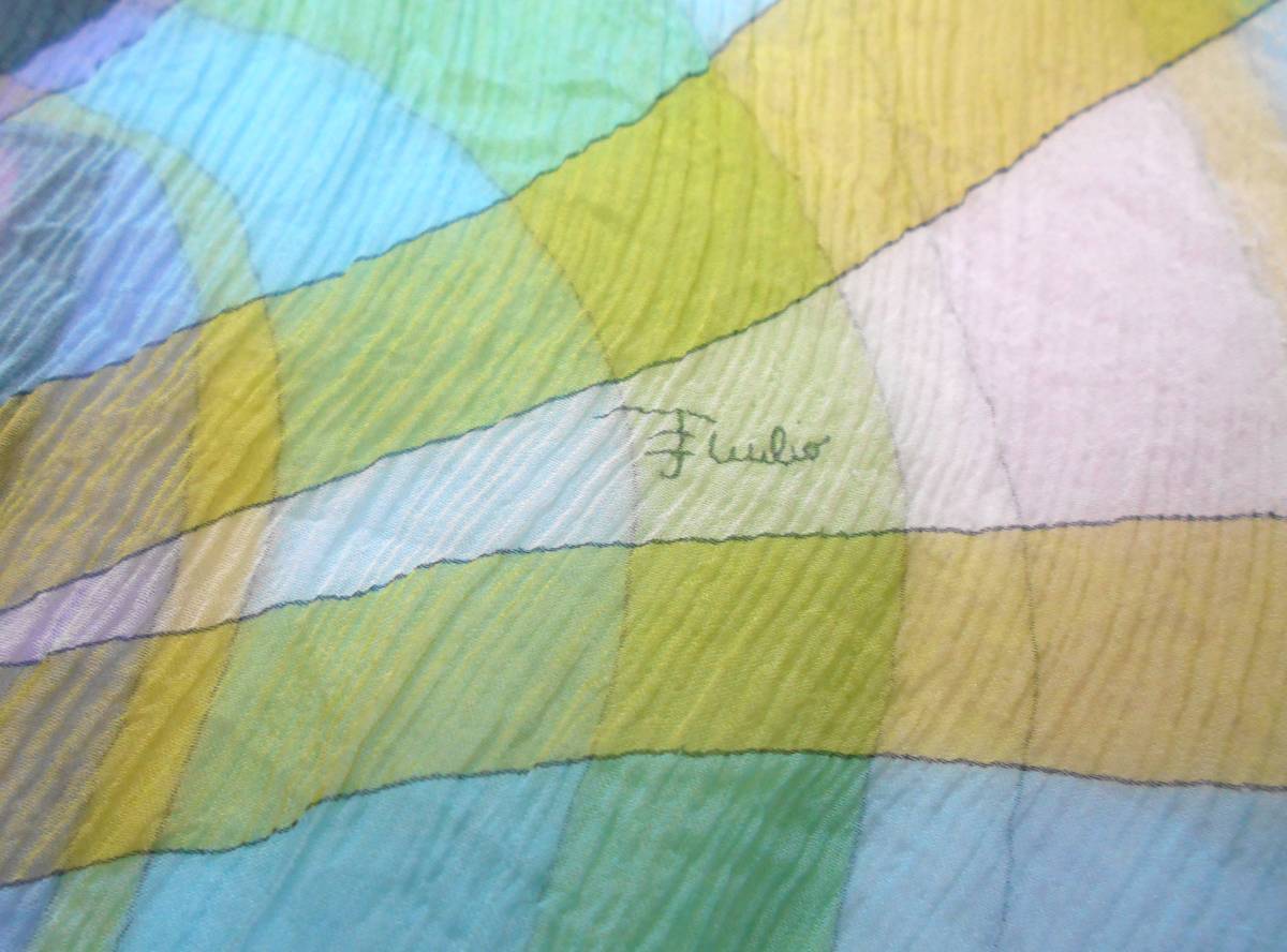 ( прекрасный товар бесплатная доставка!) EMILIO PUCCI Emilio Pucci шелк безрукавка блуза (pchi рисунок геометрический рисунок блестящий .. шелк майка 