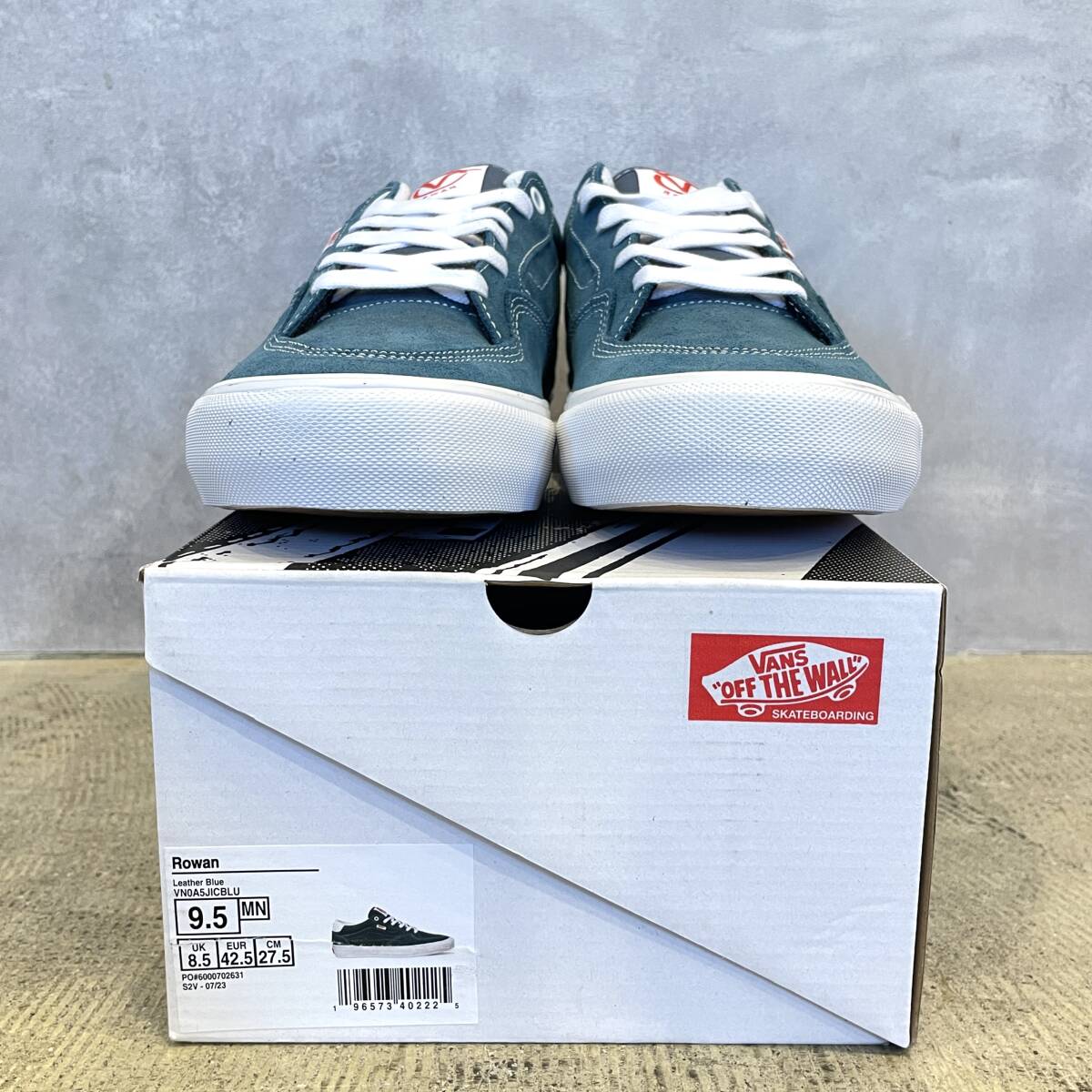 日本製 USA規格 BLUE LEATHER 5cm 27 ROWAN SKATEBOARDING VANS シューズ