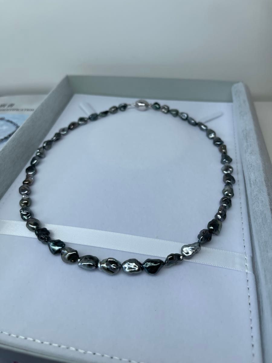 黒蝶ケシパール 黒蝶芥子パール 黒蝶パール 本真珠 ネックレス 黒蝶ケシパール 黒蝶芥子パール 黒蝶パール 本真珠 ネックレス