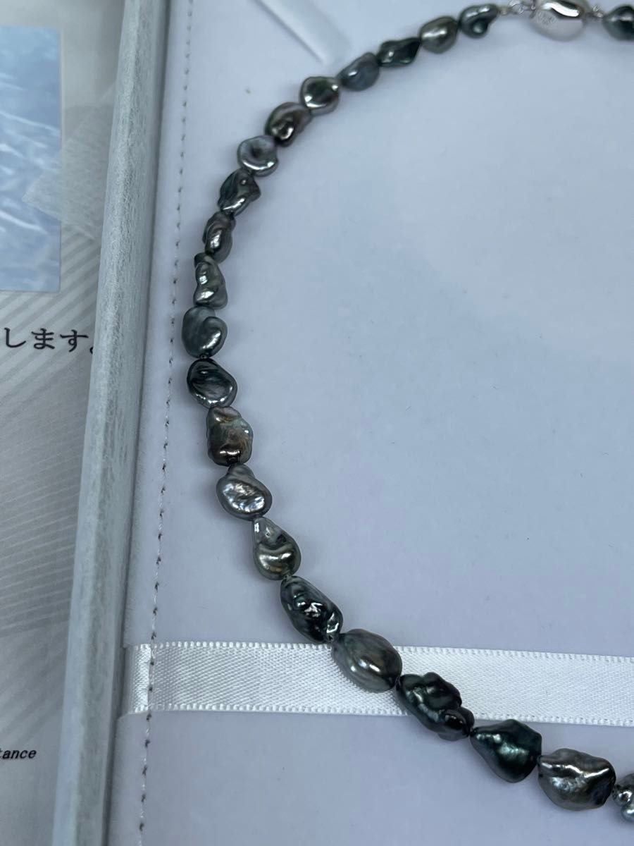 黒蝶ケシパール 黒蝶芥子パール 黒蝶パール 本真珠 ネックレス 黒蝶ケシパール 黒蝶芥子パール 黒蝶パール 本真珠 ネックレス