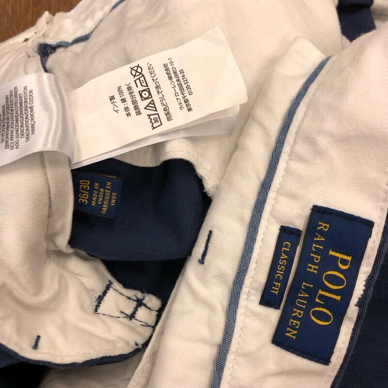 [FF436]POLO RALPH LAUREN W36 L30 брюки-чинос рабочие брюки темно-синий мужской бренд б/у одежда Polo Ralph Lauren бесплатная доставка 