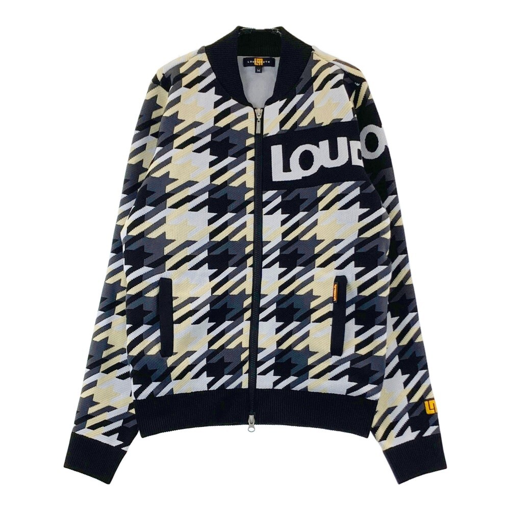 LOUD MOUTH ラウドマウス TA772752 蓄熱裏地付 ニットジャケット 千鳥柄 ブラック系 M [240101159011] ゴルフウェア レディース