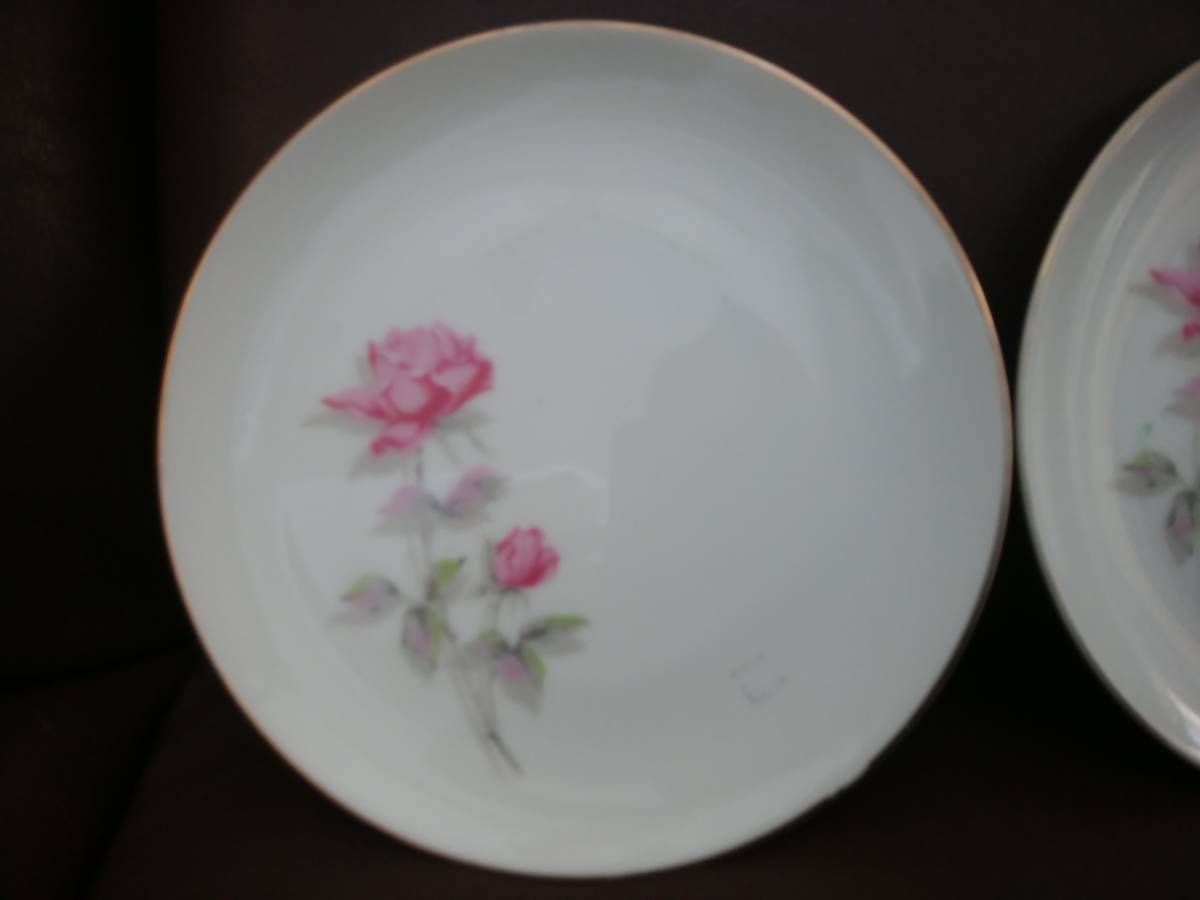 即決◆Toyo Fine China バラ柄 C＆S＋１7ｃｍ皿◆昭和レトロ_画像10